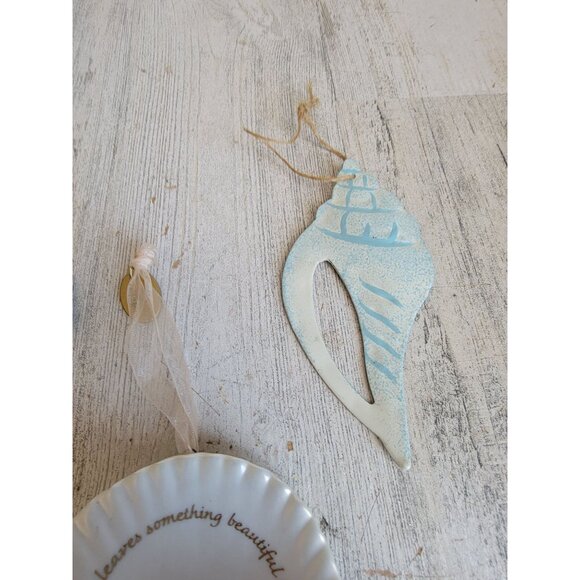 Seashell conch Shell Beach variety ornament Xmas unique set - Picture 3 of 8